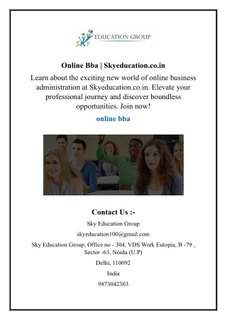 Online Bba | Skyeducation.co.in