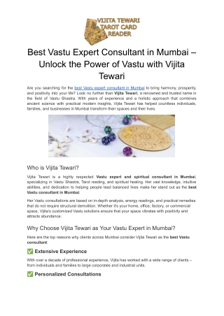 Best Vastu Expert Consultant in Mumbai