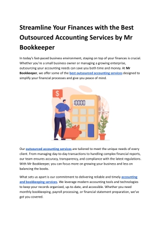 Streamline Your Finances with the Best Outsourced Accounting Services