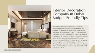 Interior Decoration Company in Dubai: Budget-Friendly Tips