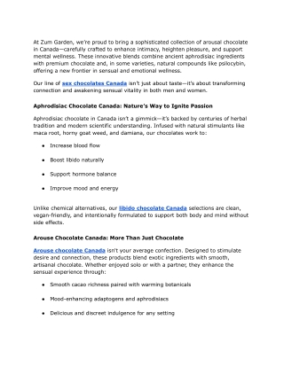 Taste the Rush with Arousal Chocolate Canada – Order Yours Today