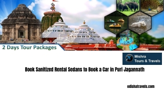 Book Sanitized Rental Sedans to Book a Car in Puri Jagannath