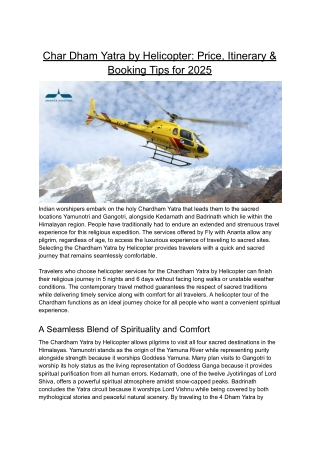 Char Dham Yatra by Helicopter_ Price, Itinerary & Booking Tips for 2025