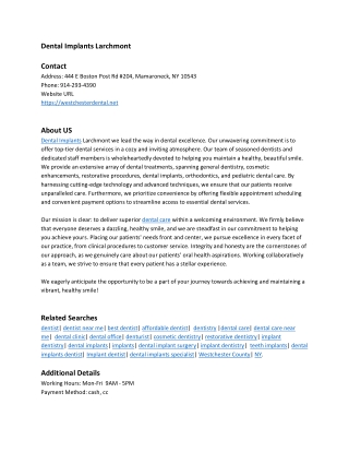 Dental Implants Larchmont