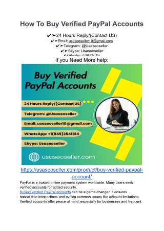 How To Buy Verified PayPal Accounts