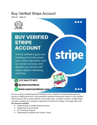 Buy Verified Stripe Account