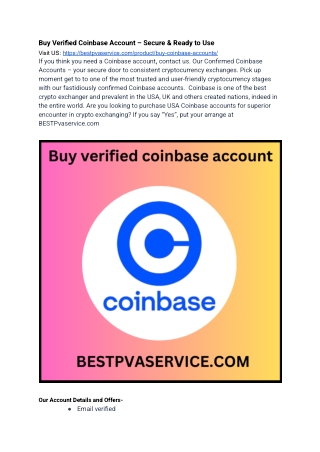Buy Verified Coinbase Account