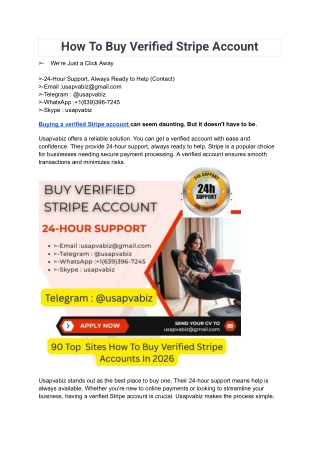 12k How To Buy Verified Stripe Accounts In 2028
