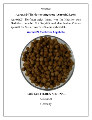 Aurexis24 Tierfutter-Angebote Aurexis24.com