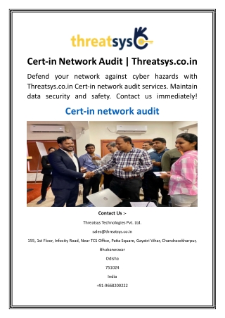 Cert-in Network Audit  Threatsys.co.in