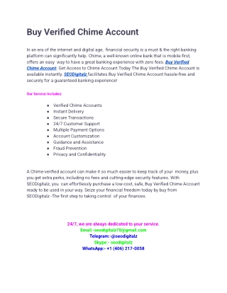 Top 7 Places to Buy Verified Chime Accounts Online in 2025