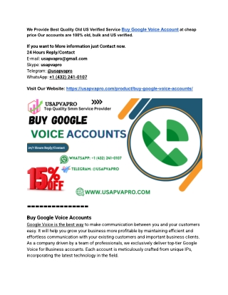 5 Trustable Platform To Buy Google Voice Accounts