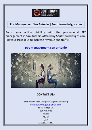 Ppc Management San Antonio Southtowndesigns.com