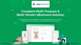 Multivendor Food, Grocery, eCommerce, Parcel, Pharmacy delivery App Presentation