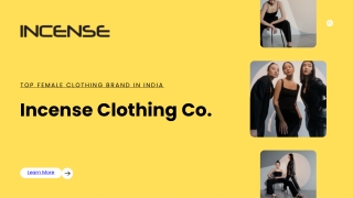 Incense Clothing Co. – A Top Female Clothing Brand in India
