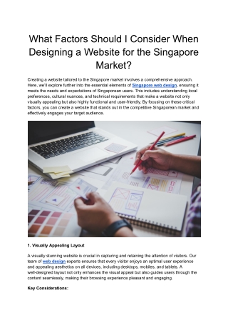 What Factors Should I Consider When Designing a Website for the Singapore Market
