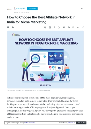 How to Choose the Best Affiliate Network in India for Niche Marketing
