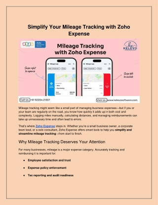 Simplify Your Mileage Tracking with Zoho Expense