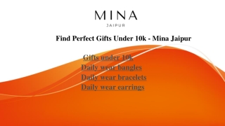 Shop Handcrafted Jewellery Online - Mina Jaipur
