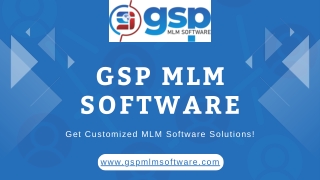 Crypto MLM Solutions - GSP MLM Software