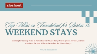 Private Pool Villas in Faridabad for Weddings and Events