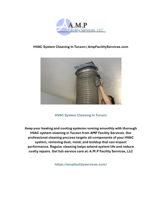 HVAC System Cleaning In Tucson | AmpFacilityServices.com