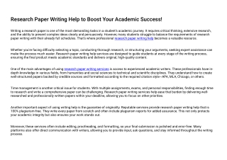 Research Paper Help: Your Academic Partner for Success!