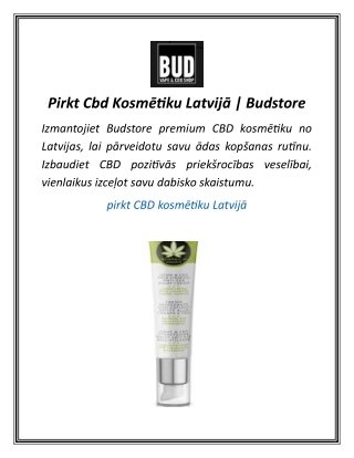 Pirkt Cbd Kosmētiku Latvijā  Budstore
