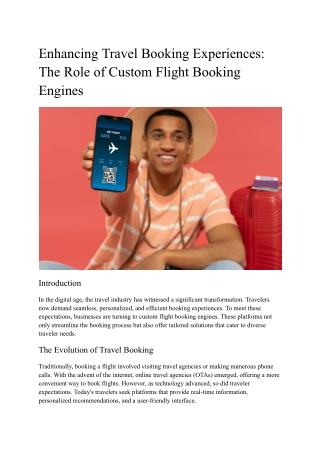 Optimizing Travel Technology: A Guide to Custom Flight Booking Solutions