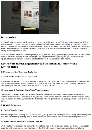 Key Factors Influencing Employee Satisfaction in Remote Work Environments