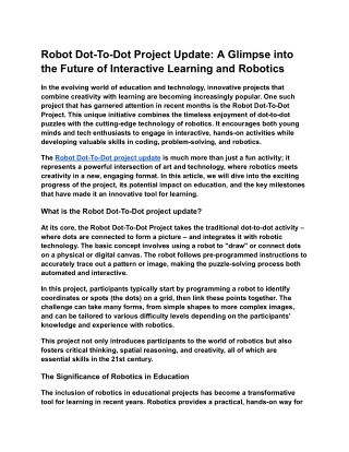 Robots Dot to Dot Nattapong: Revolutionizing Art and Education