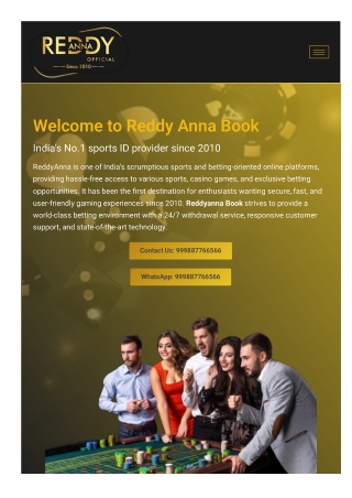 How to Get Your Online Betting ID from Reddy Anna Book in Just 5 Minutes