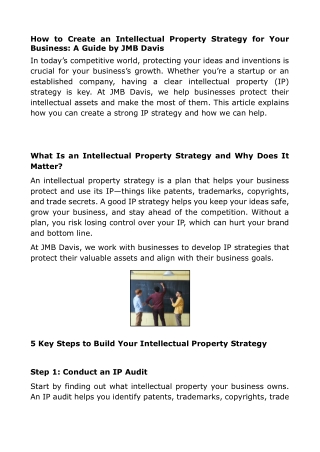 How to Create an Intellectual Property Strategy for Your Business