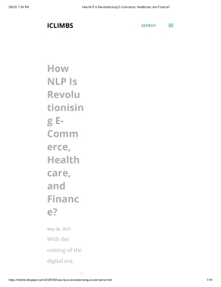 How NLP Is Revolutionising E-Commerce, Healthcare, and Finance_