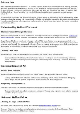 Transform Your Space: 10 Inspiring Wall Art Ideas for Every Room