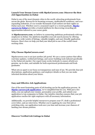 Mpeke careers job application