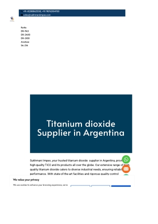 Proveedor de dióxido de titanio en Argentina