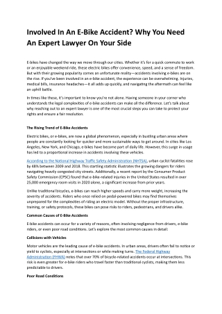 E-Bike Accident Lawyer