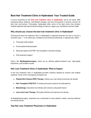 Best Hair Treatment Clinic in Hyderabad_ Your Trusted Guide - Google Docs