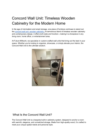 Concord Wall Unit_ Timeless Wooden Cabinetry for the Modern Home