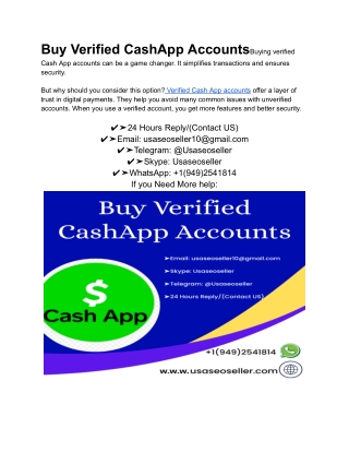 Buy Verified CashApp Accounts