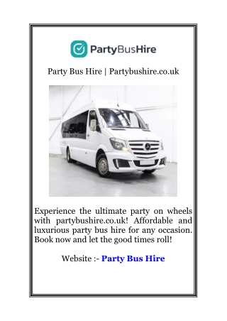 Party Bus Hire | Partybushire.co.uk