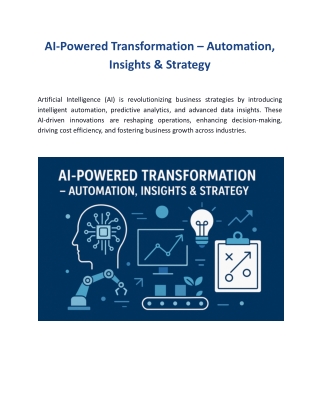 AI-Powered Transformation – Automation, Insights & Strategy