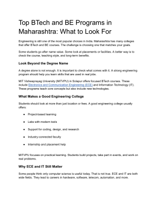 Top BTech and BE Programs in Maharashtra_ What to Look For