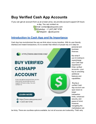 Buy Verified Cash App Accounts