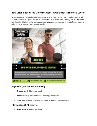 How Often Should You Go to the Gym? A Guide for All Fitness Levels