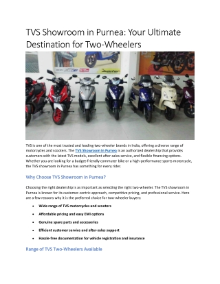 TVS Showroom in Purnea (1)