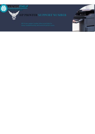 HP printer support number – Printer IT Help