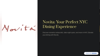 Novita: Your Perfect NYC Dining Experience