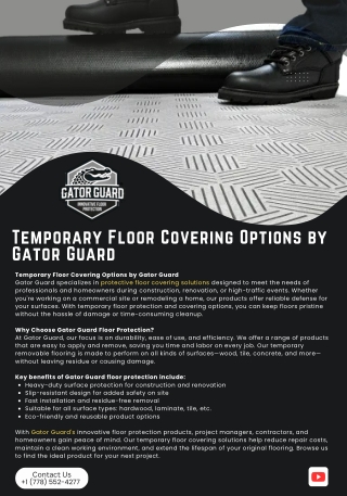 Temporary Floor Covering Options by Gator Guard